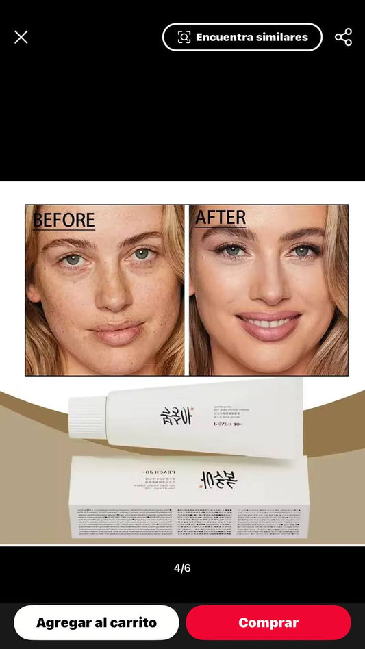 Crema coreana con extracto de arroz spf50+