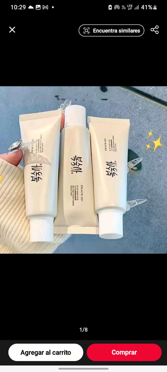 Crema coreana con extracto de arroz spf50+