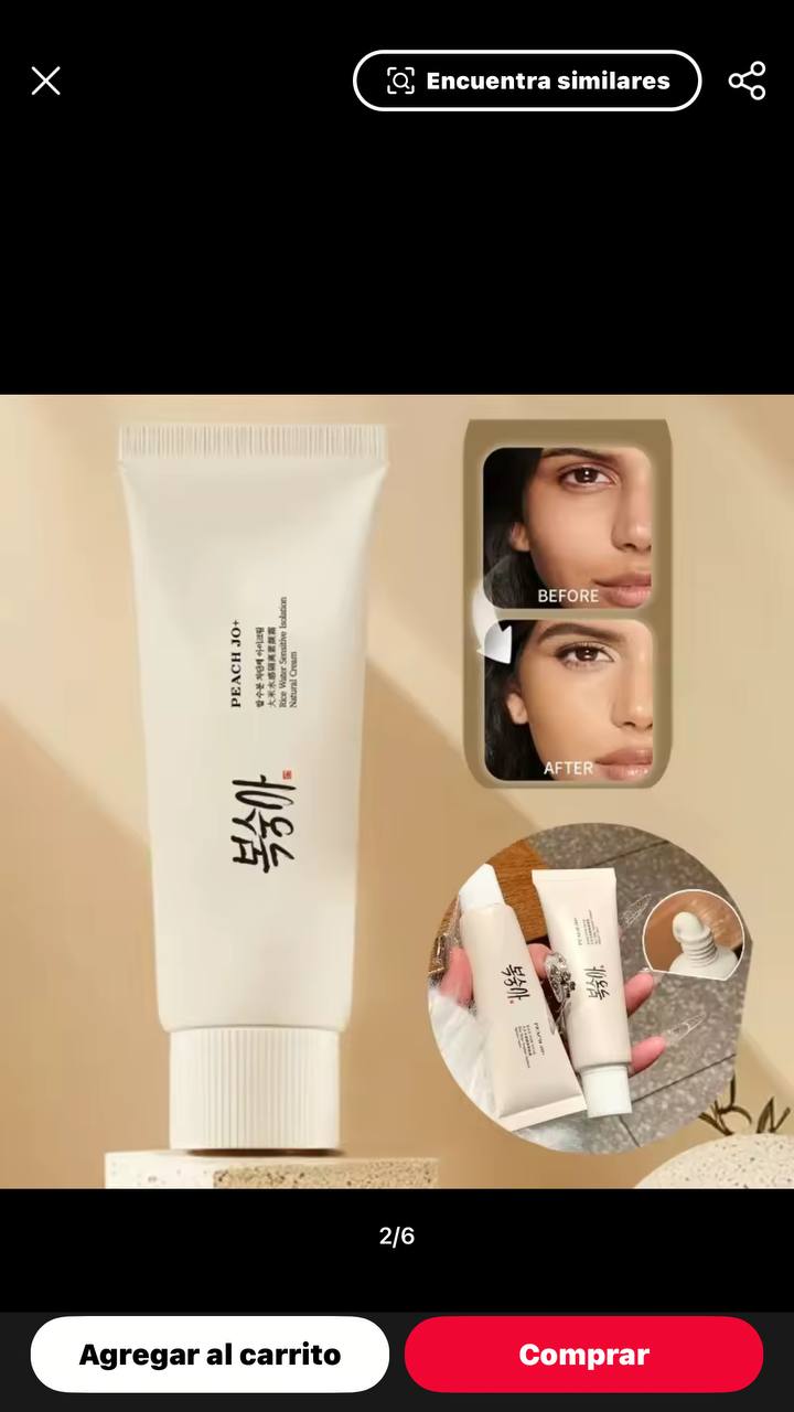 Crema coreana con extracto de arroz spf50+